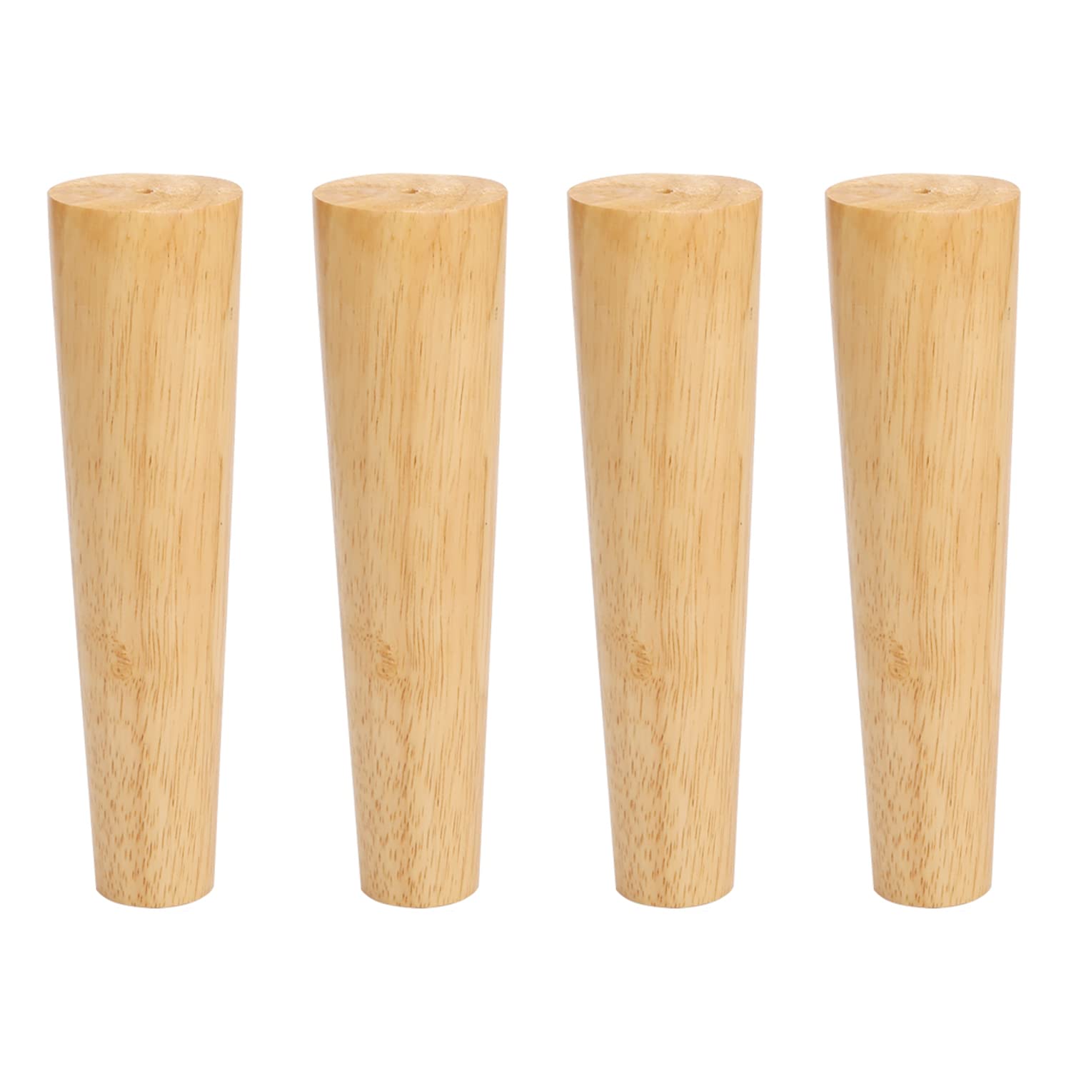 Qrity 4 Stuks Meubelpoten van Hout, 25 cm Tafelpoten, Rechtdoor Bankpoten, Houten Poten voor Bank, Meubels, TV, Salontafel, Bed, Voet