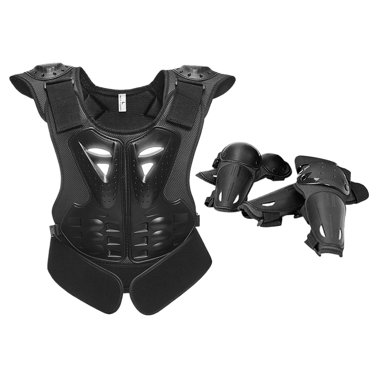 Équipement de protection moto tout-terrain enfant | Protection poitrine coudières genouillères respirant