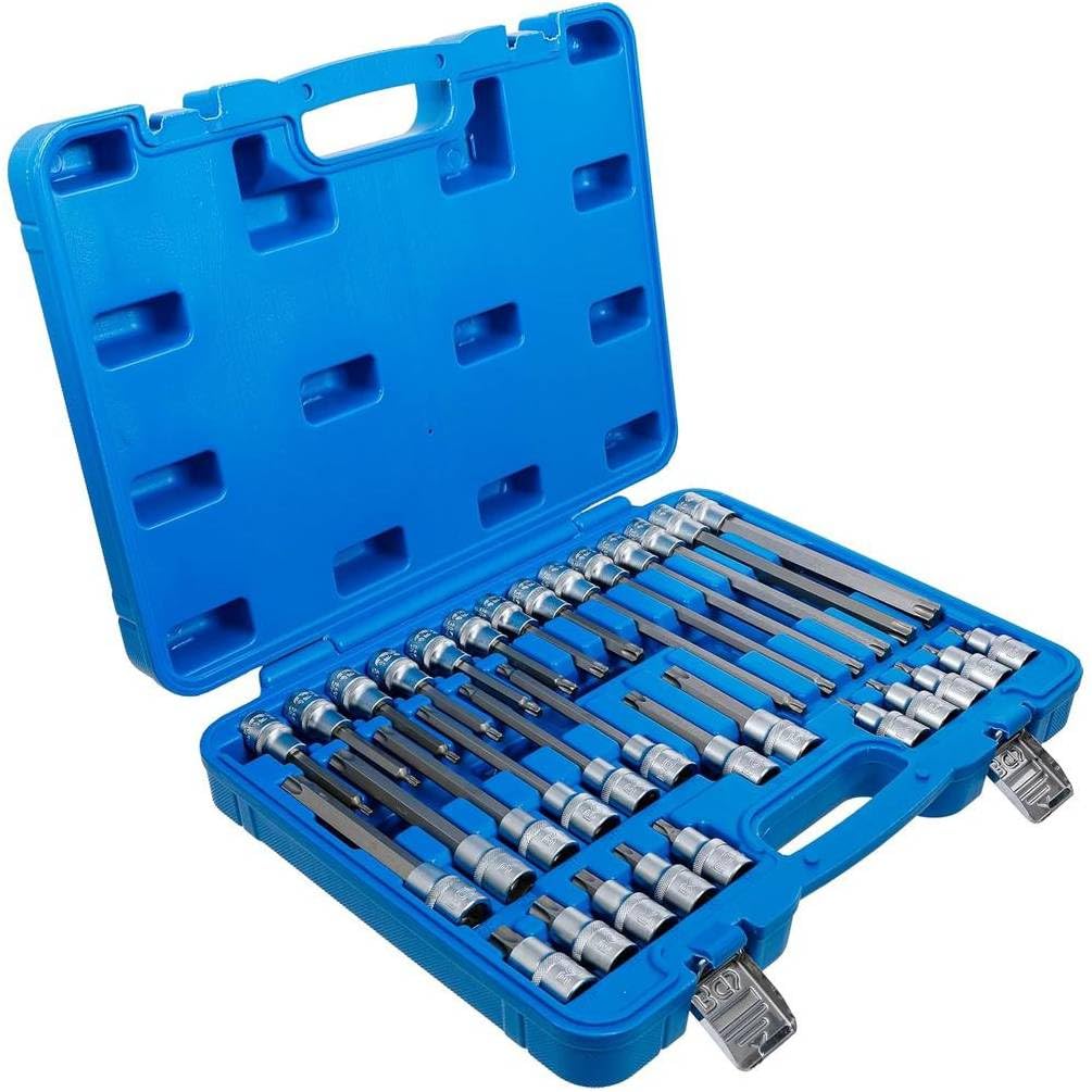 Jeu de Douilles et Embouts 32 pcs - Carré Femelle 12,5 mm (1/2), Profil Torx - Polyvalent et Résistant - D-Work