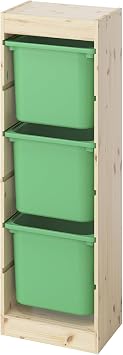 IKEA  am Fonksiyonel Saklama  nitesi 44x30x91 cm, Ye il,  ocuk Odas  Oyuncak Dolab