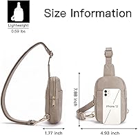 Vista 41 de Telena Riñonera pequeña para mujer, de cuero, cangureras, bolsa de pecho para mujer