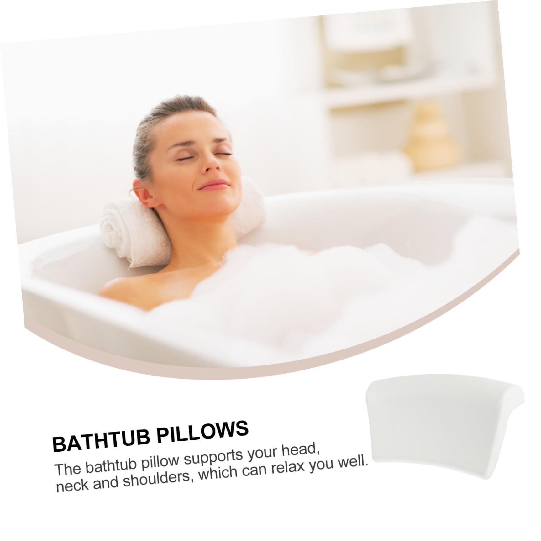 1pieza Almohada Cojín Ergonómico para Cuello y Espalda para Relajación Bañeras Material PU Soporte para Adultos y Color