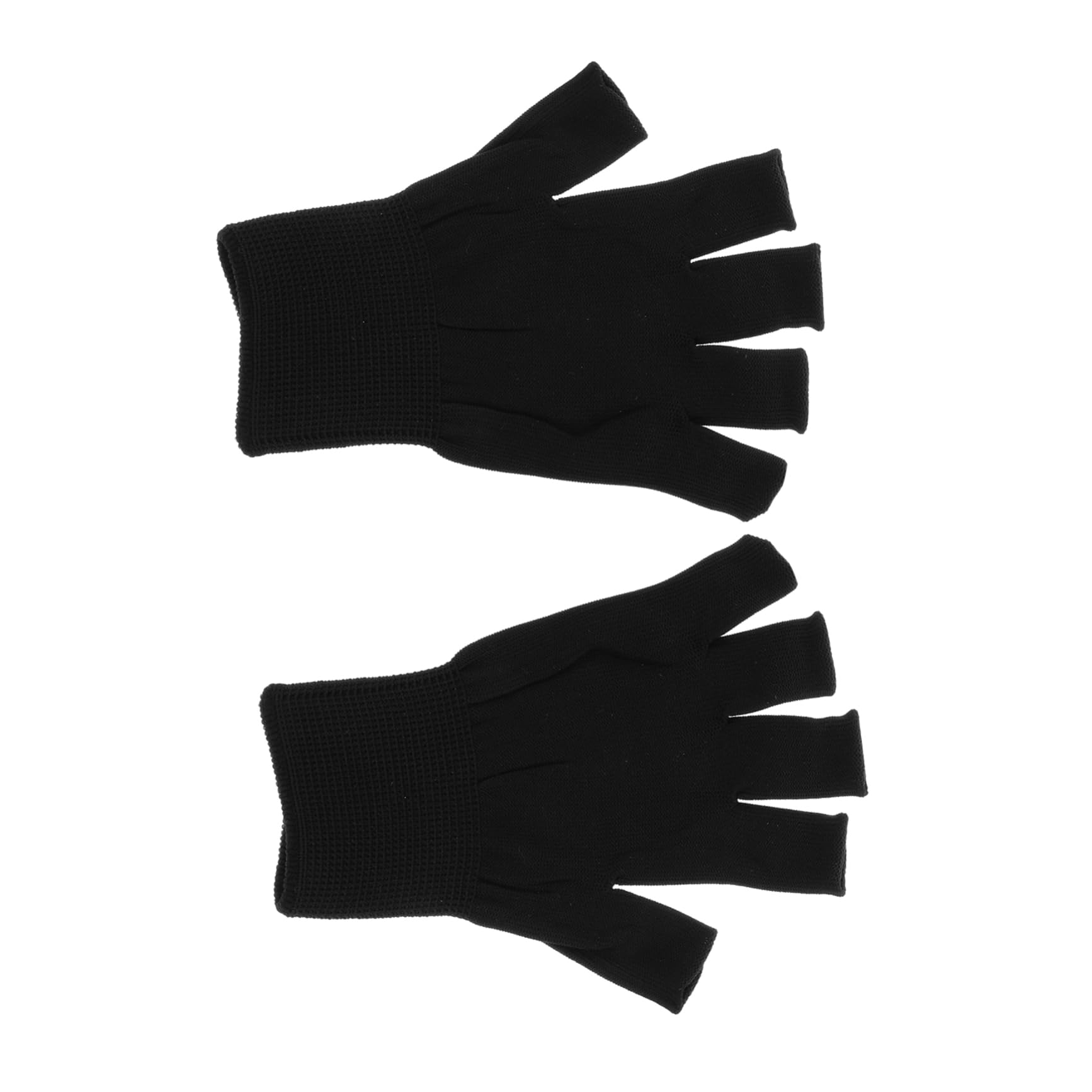 Healeved Black UV Protection Half Finger Gloves for Outdoor Activities Lightweight Stretchy Workout Mittens for Cycling Climbing Nail Art and More
