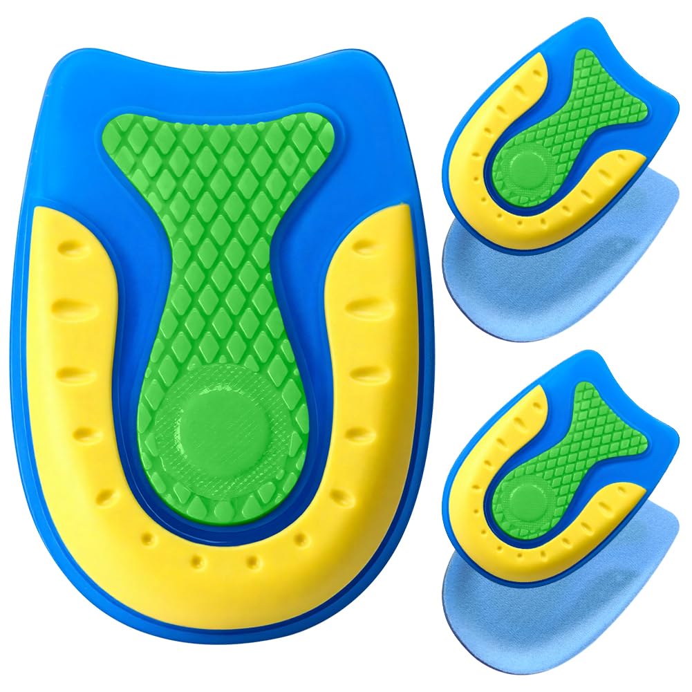 Pack de 4 Taloneras para Zapatos,Aliviar el Dolor Talonera de Silicona,Reducir los Golpes,Plantilla de Gel para Talón Transpirables para Confort al Caminar,Hombre y Muj,Talla L (40-46)
