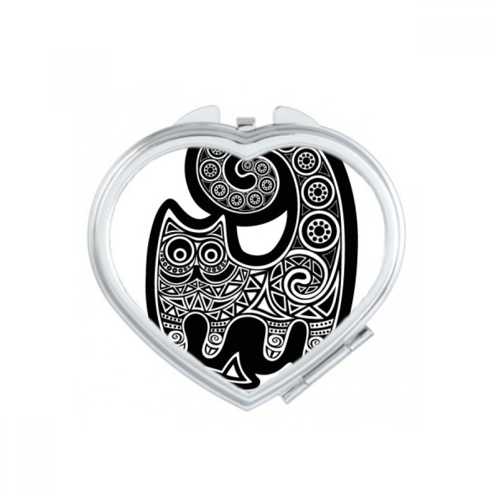 Miroir de poche mignon idée cadeau original avec fleurs et cœur