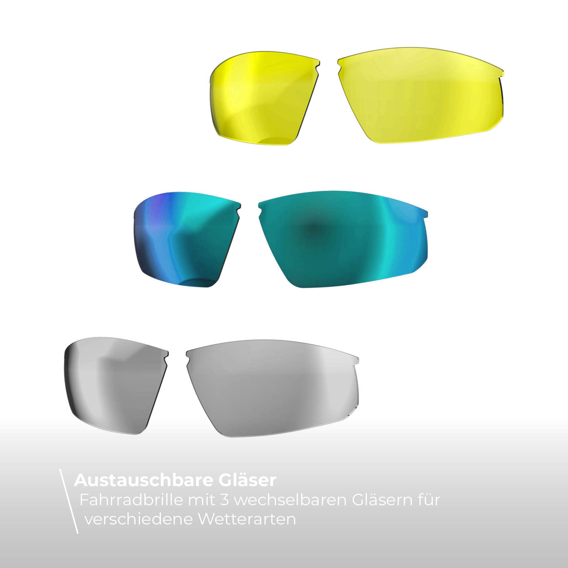 BBB Cycling Fahrradbrille Fahrrad Sonnenbrille Herren und Damen Coole Sportbrille Radbrille Windschutz Radsportbrille Cycling Glasses Men and Women MTB und Rennrad Impress BSG-58 Glänzend Schwarz Sport & Freizeit