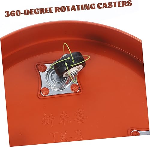 Miniatura 4 de Yardwe Platillo para plantas con ruedas para plantas rodantes, bandeja para macetas de alta resistencia, ruedas de rueda