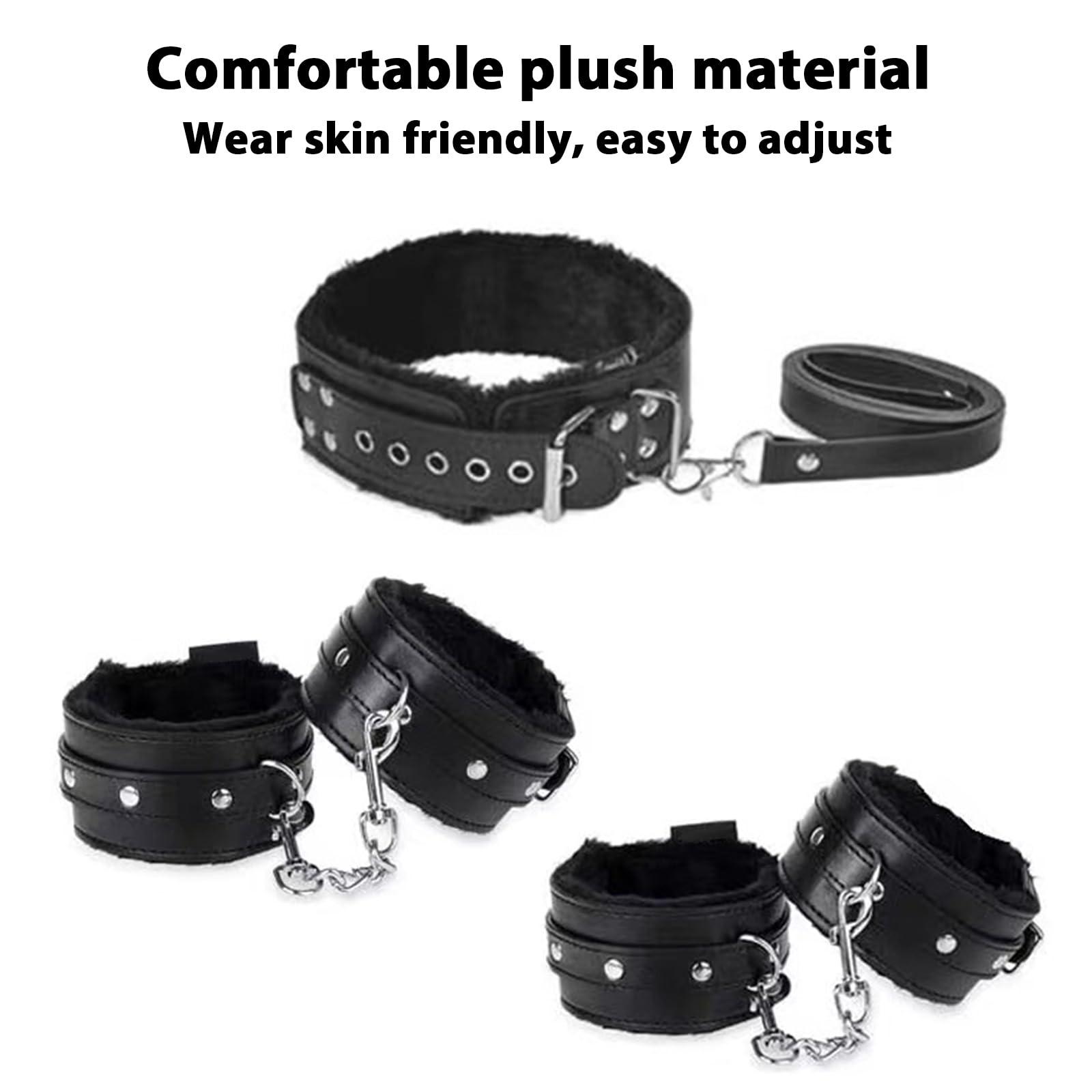 Kits de Bondage 21 PCS,Kit avec 10 Gode Plug Anal & Menottes Sex Lit Collier Cravache Sexy,Set Accessoires Sex Toys Anals Godemichets toýs Couple.