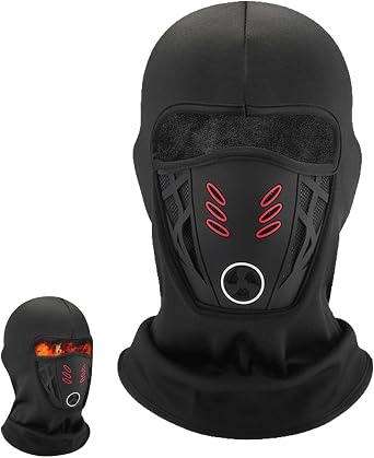 CHENRI Winter Rider Warm Anti-Haze Balaclava, Warm Balaclava Full Face Mask Cover, Windproof Fleece Thermal Face Mask, Cold Weather Balaclava Ski Mask, Outdoor Hat for Skiing Cycling Black