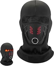 CHENRI Winter Rider Warm Anti-Haze Balaclava, Warm Balaclava Full Face Mask Cover, Windproof Fleece Thermal Face Mask, Cold Weather Balaclava Ski Mask, Outdoor Hat for Skiing Cycling Black
