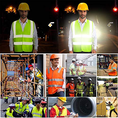 YOWESHOP Hi Vis Safety Vest Customize Your Logo Protective Workwear With Reflective Strips Unisex4