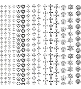 COOSLIM 150PCS 3D Cross Nail Charms 3D Chrome Metal Silver Nail Art Charm Vintage Gothic Retro Pu...