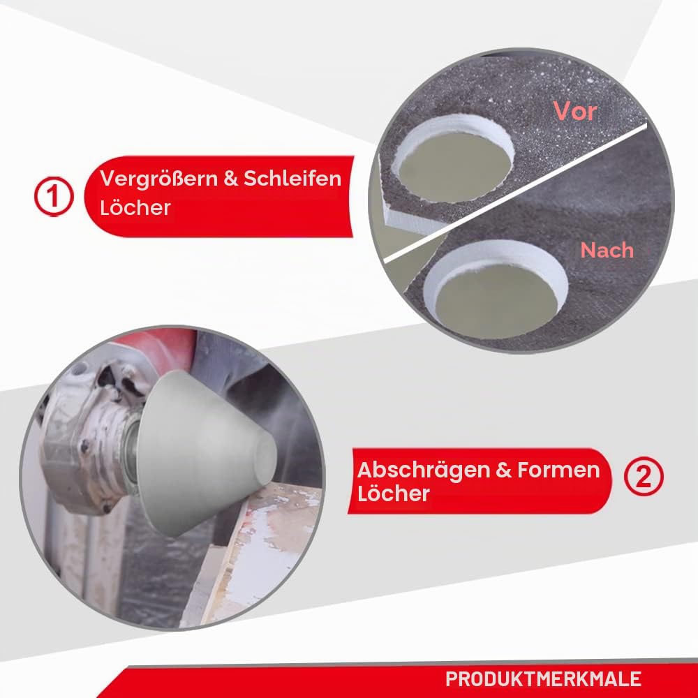 DT-DIATOOL Diamant-Anfas-Bits – Diamant-Senkbohrer 35 mm zum Vergrößern und Formen vorhandener Löcher in Granit, Marmor, Feinsteinzeug, M14-Gewinde