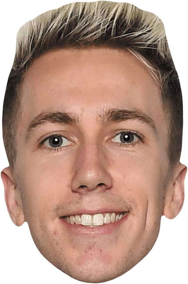 Simon Minter (Smile) Celebrity Mask, Flat Card Face, Fancy Dress Mask