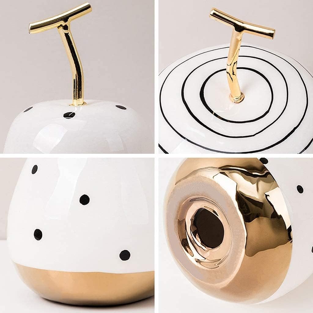 Statue Sculpture Crafts Orchard Ceramic Pear Décor Artificial Fruit Ornament Table Decor Wave Point Home and Garden Decoration