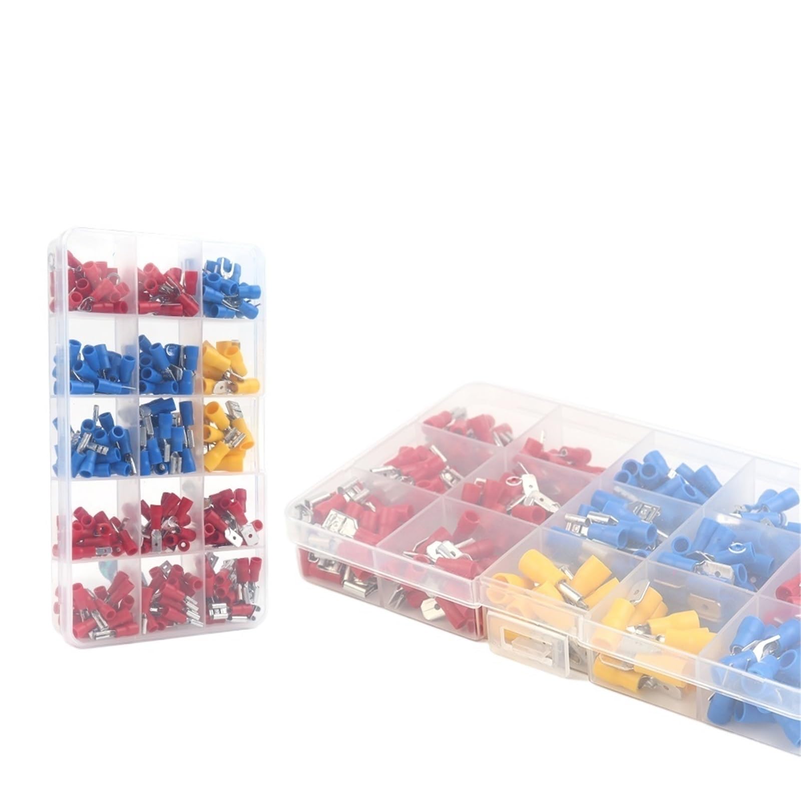 Assortiment de bornes à Pelle, connecteur de câble isolé, Fil électrique, sertissage, Anneau Bout à Bout, Ensemble de fourchettes, cosses roulées, Kit combiné, 280 pièces
