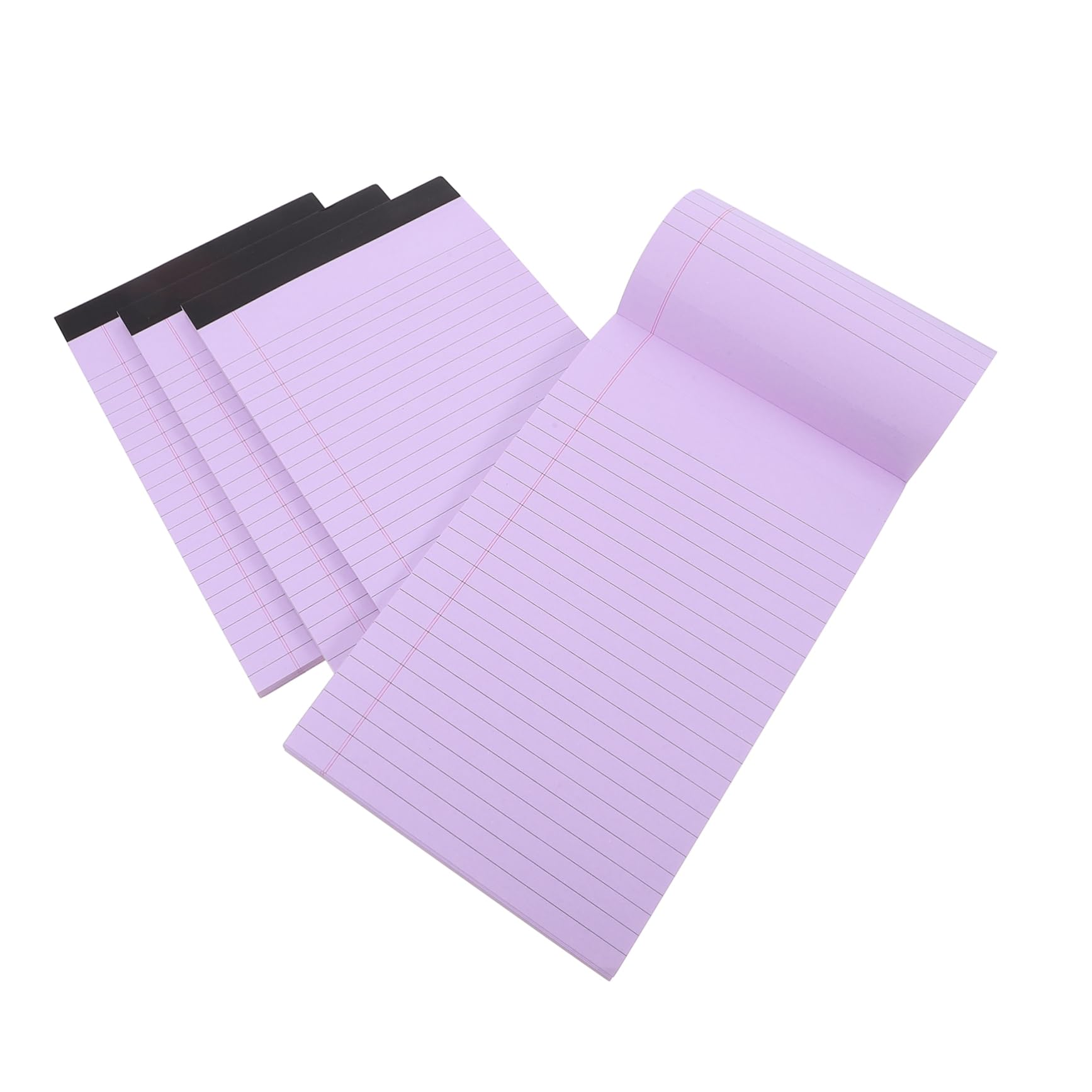 Operitacx 4pcs Purple Lined Legal Pads Tearable Pocket Notepads Multi-function Paper Notebooks for Office Use Suitable for Travelers and Teachers A5 Size