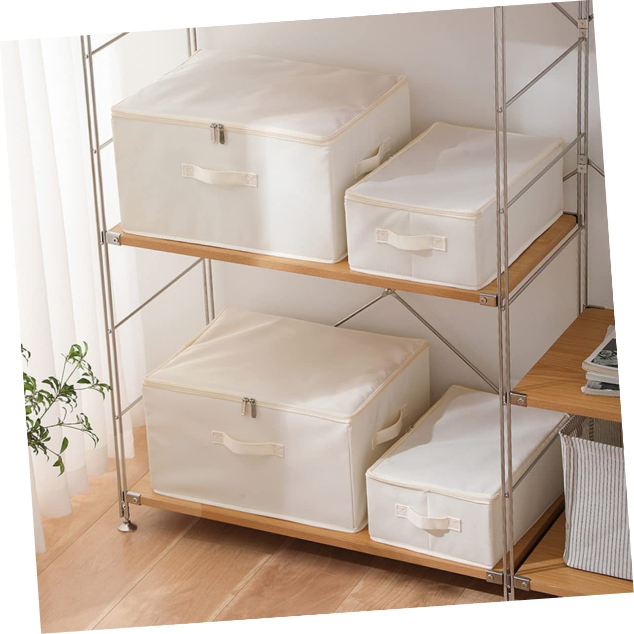 Kleiderbox Aufbewahrungsbox Faltbar Großes Fassungsvermögen Stoff Organizer Zusammenklappbar Sperrige Gegenstände Kleidung Decken Transport Aufbewahrung