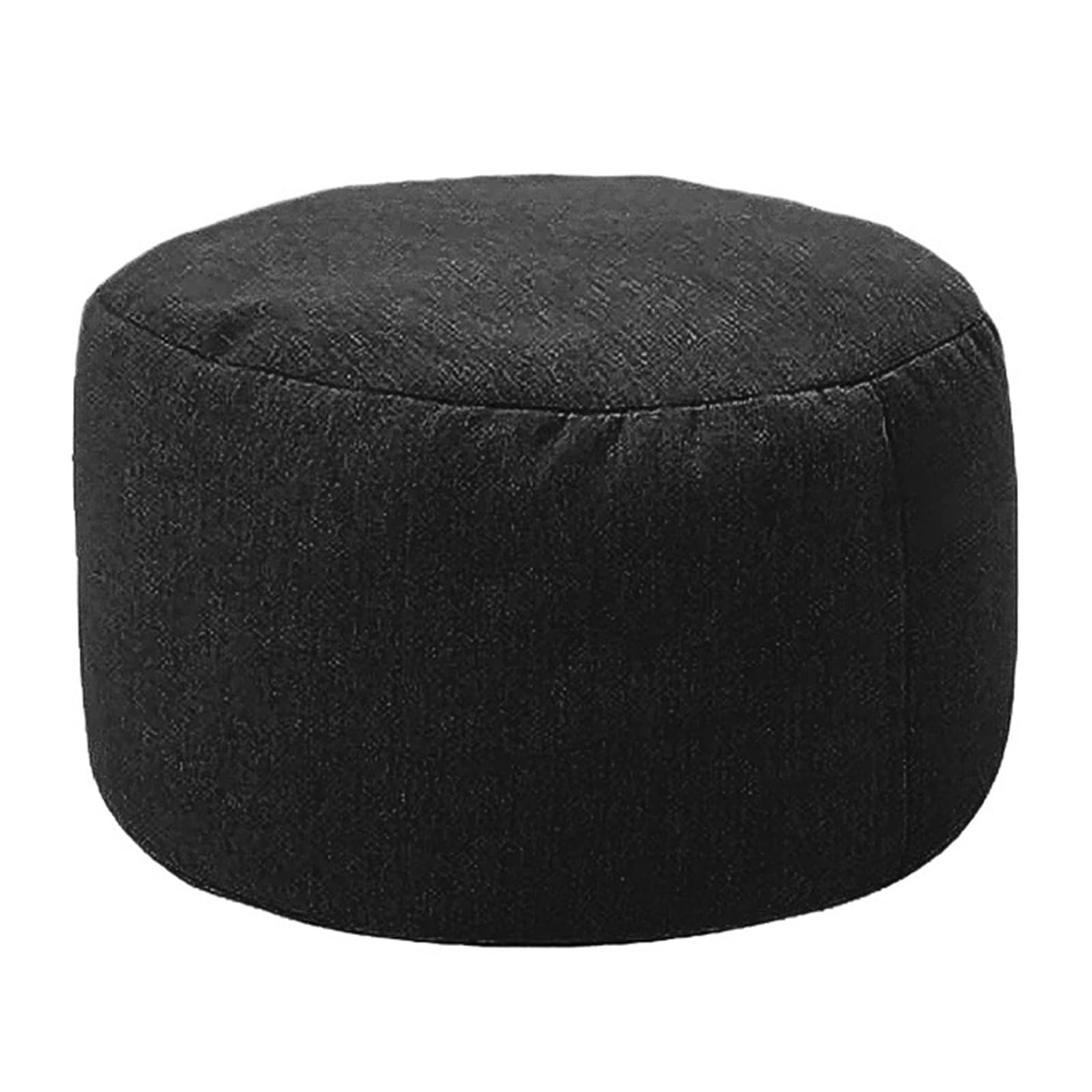 Pouf rond en lin pour salon moderne et coin lecture de chambre à coucher