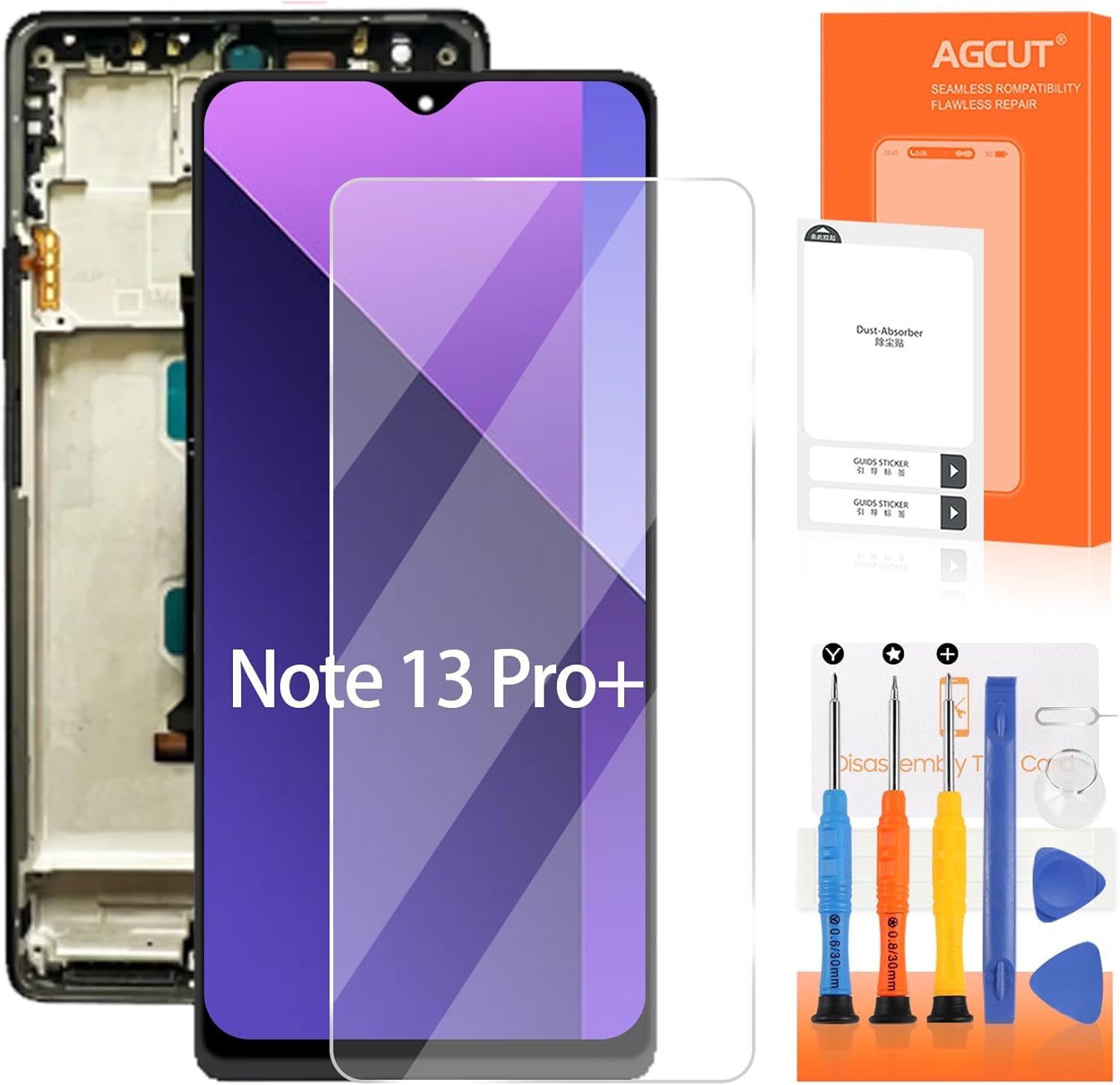 for Xiaomi Redmi Note 13 Pro Plus Screen Replacement for Xiaomi Note 13 Pro Plus LCD Display 23090RA98C, 23090RA98G, 23090RA98ILCD Digitizer Touch