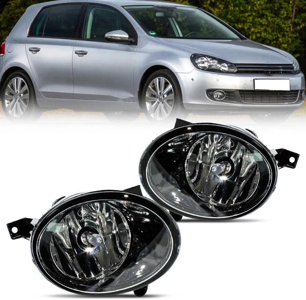Halogen Fog Light Assembly For Volkswagen Golf 6 2009 2010 2011 2012 2013 | Replace for 5K0941699 5K0941700 | Left & Right 2 Pcs