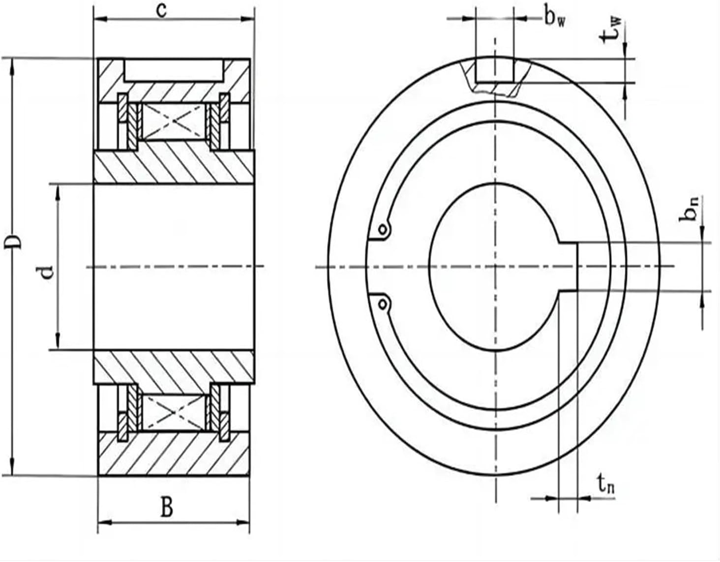1PCS CK-A 2060 20x60x24 MM Unidirectional Wedge Check Bearing External Keyway O Type