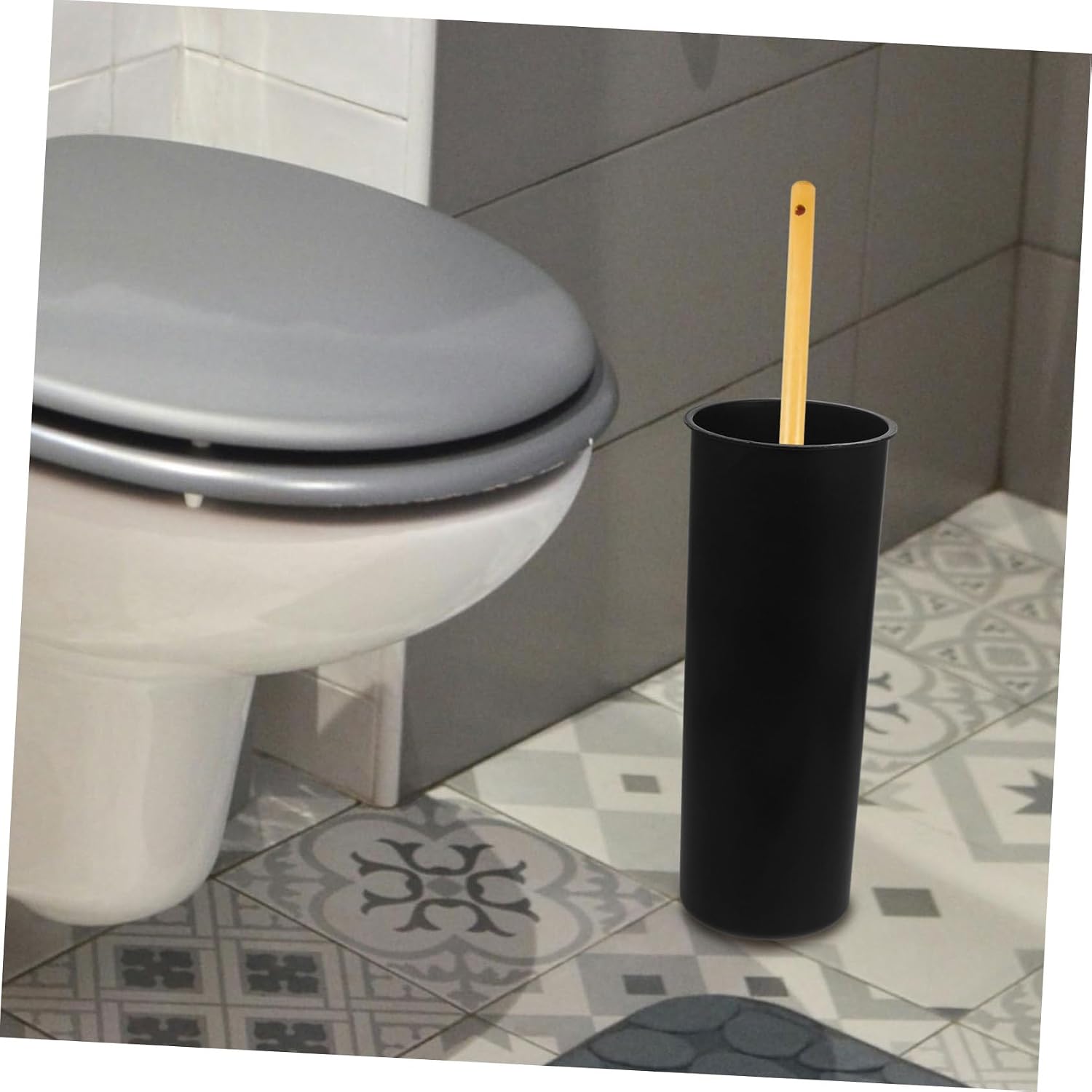 Ipetboom Stable Plastic Toilet Brush Holder Cup Compact Bathroom Cleaning Storage Container Space Saving Design Sturdy Material Essential Toilet Brush Accessory for Organized Hygiene image 3