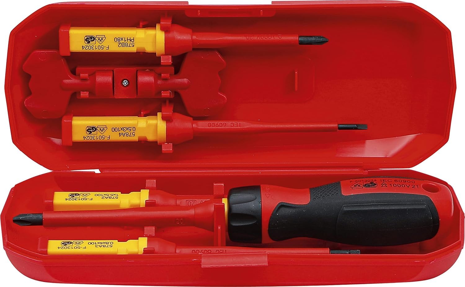 AASONS 7-Piece VDE Insulated Electricians Screwdriver Set with Red and Yellow Handles and Alloy Steel Blades Tested to 10,000 Volts | Interchangeable Blades (B0CLJKRDR7) Amazon Price History, Amazon Price Tracker