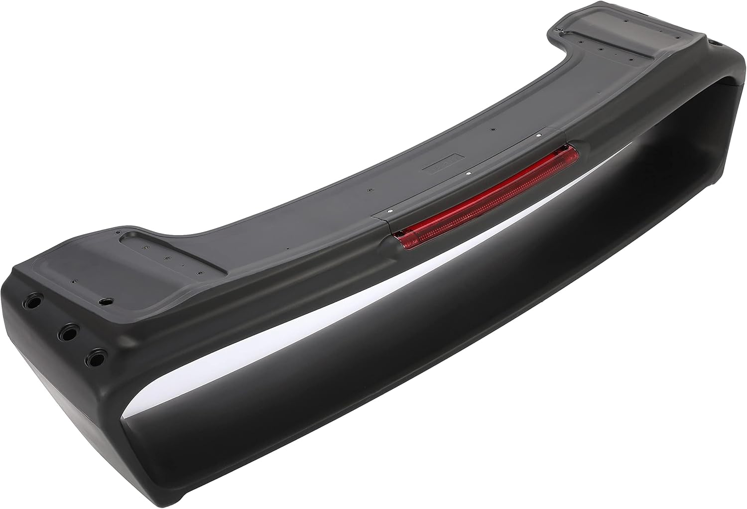 HECASA Trunk Spoiler & Brake Light Compatible with 2002-2007 Subaru Impreza WRX Sedan 4-Door Plastic Painted Matte Black
