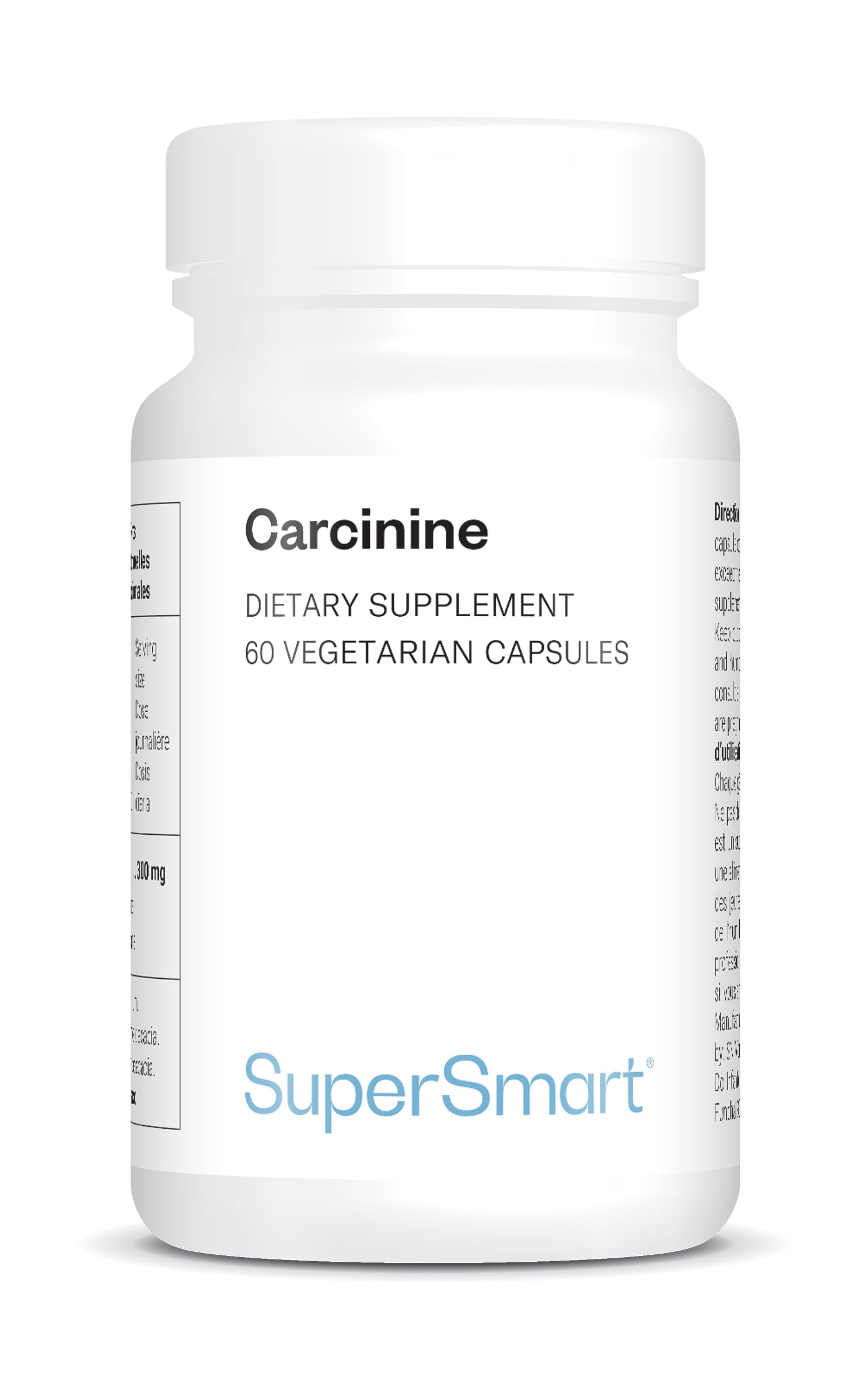 Carcinine - Aide à Maintenir une Peau Souple et Ferme - Contribue à Lutter contre le Glycation - Formule Brevetée Glycoless® - Anti-Âge - Vegan - Sans Gluten - Supersmart