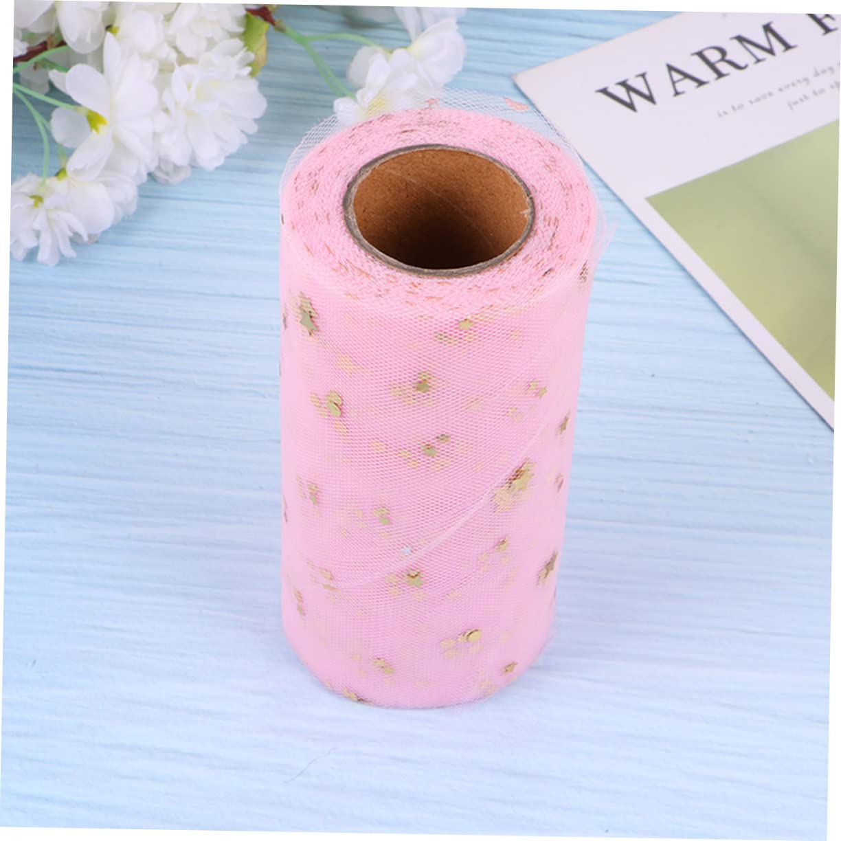 VILLCASE 6pièces Tulle Pailleté Étoilé Sequins Tissu De Décoration Pour Mariage Fête Et