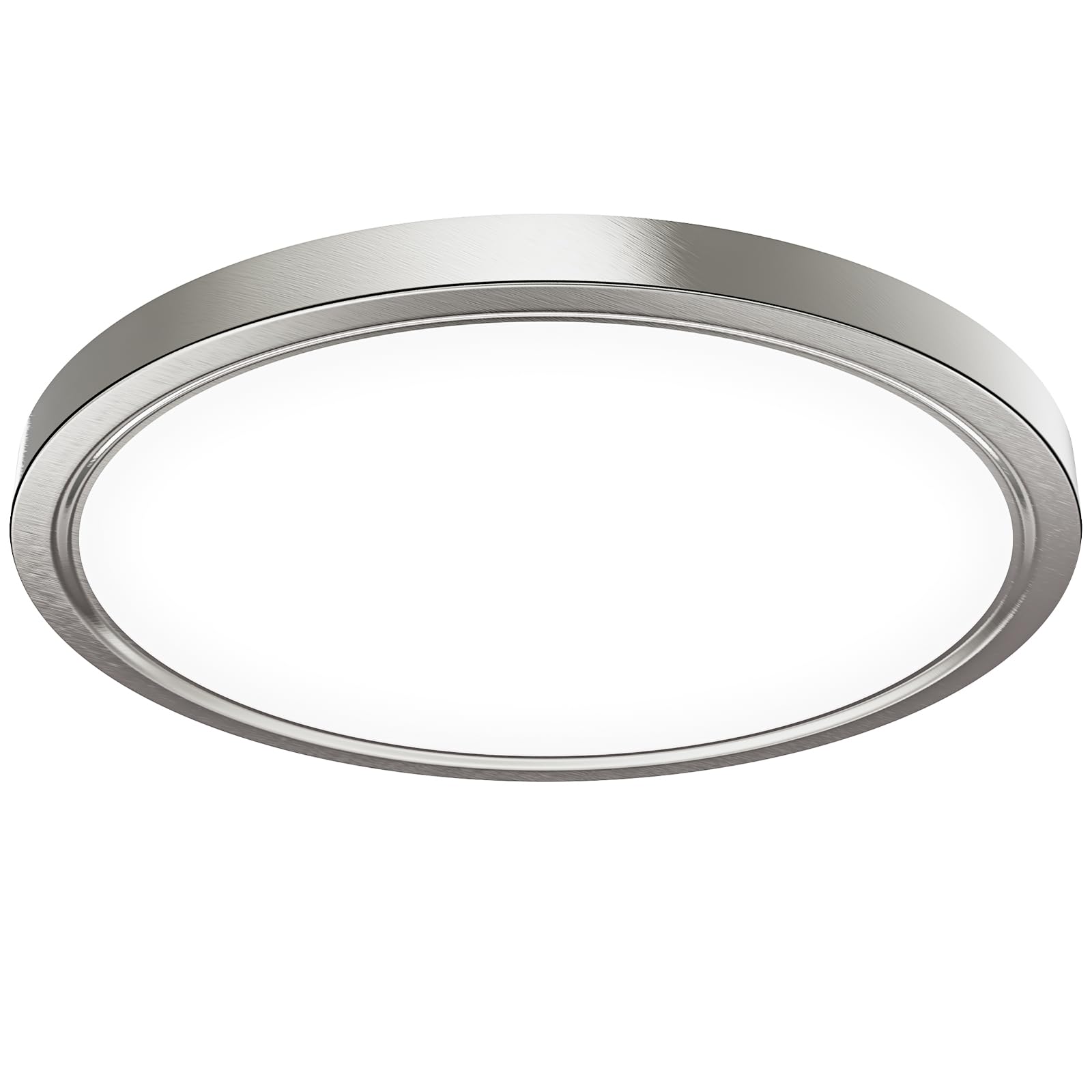 OUILA LED Deckenleuchte Flach Rund - Ø50CM Deckenlampe LED 48W 3000K 4800LM IP44 Wasserdichte Badezimmer Lampe, Küchenlampe Deckenleuchte Warmweiß für Küche Bad Schlafzimmer Flur Keller