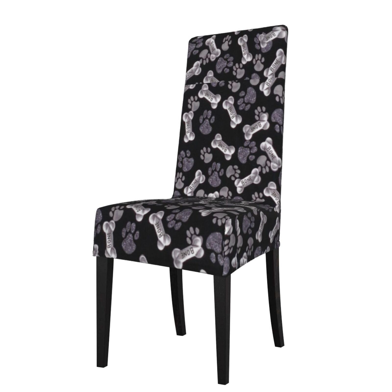 Lkymoh As Picture Dog Puppy Paws, Chair Covers Stretch Chair Slipcovers For Dining Room, For Party Pet Protection Universal Fit Soft Polyester