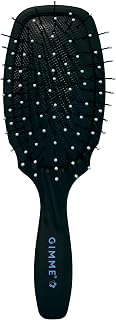 Hair Brush - Mini Travel Detangler Brush for Medium Hair with Anti-Static, Heat-Resistant & Flexible Nylon Bristles - Hair Tools for Women, Teens & Girls, Black