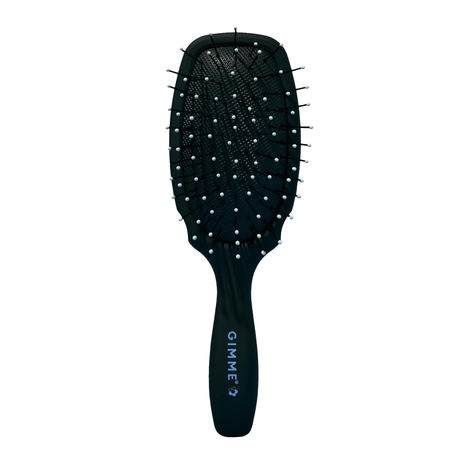 Gimme Hair Brush - Mini Travel Detangler Brush for Fine Hair with Anti-Static, Heat-Resistant & Flexible Nylon Bristles - Hair Tools for Women, Teens & Girls, Black