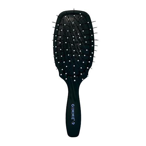 GIMME Cepillo desenredante de viaje para cabello mediano con cerdas de nailon antiestáticas, resistentes al calor y flexibles, cepillo de cerdas