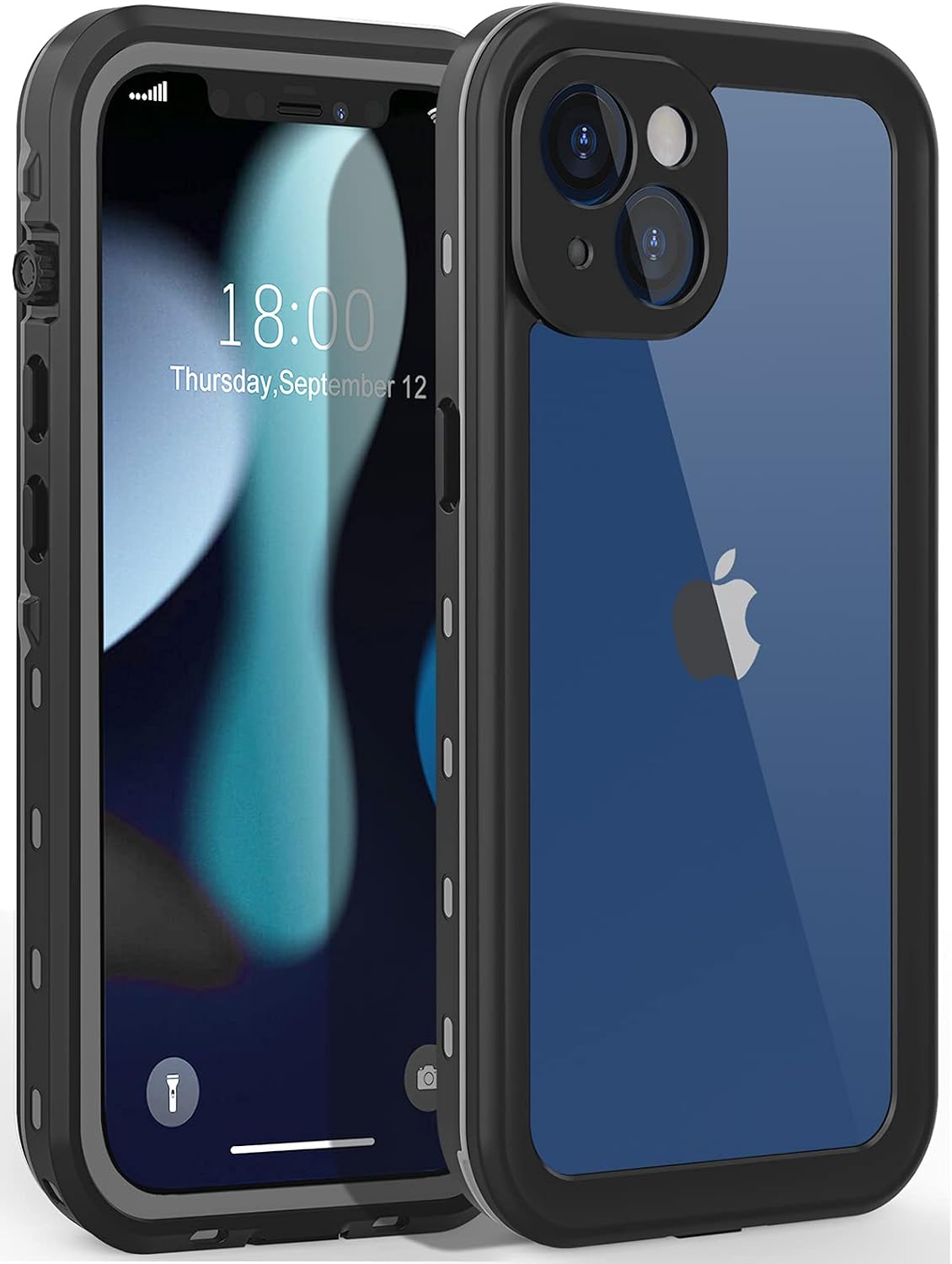 for iPhone 13 Mini Case Waterproof Shockproof Dustproof Full-Body Sturdy with Camera Lens Protector and Built-in Screen Protector,Underwater Full Sealed Cover Protective for iPhone 13 Mini