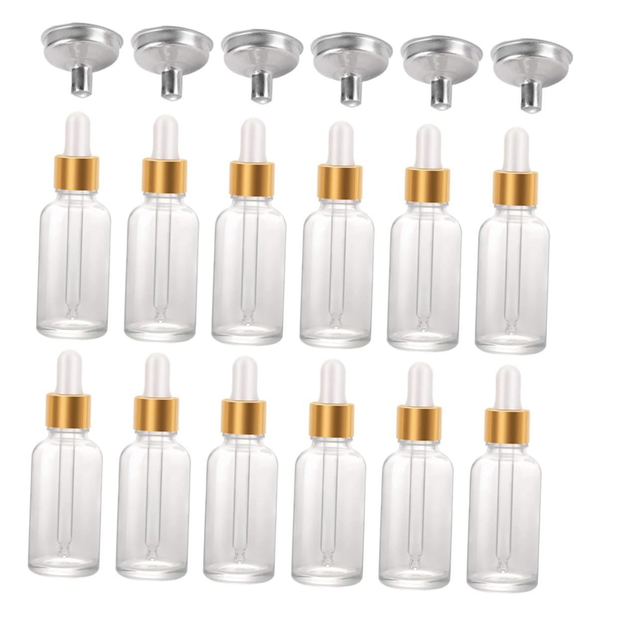 24stücke Tropfflasche aus Transparentem Glas Wiederverwendbar mit Pipetten für Ätherische Öle Parfümspender für Diy-projekte Seifenherstellung und Aromatherapie
