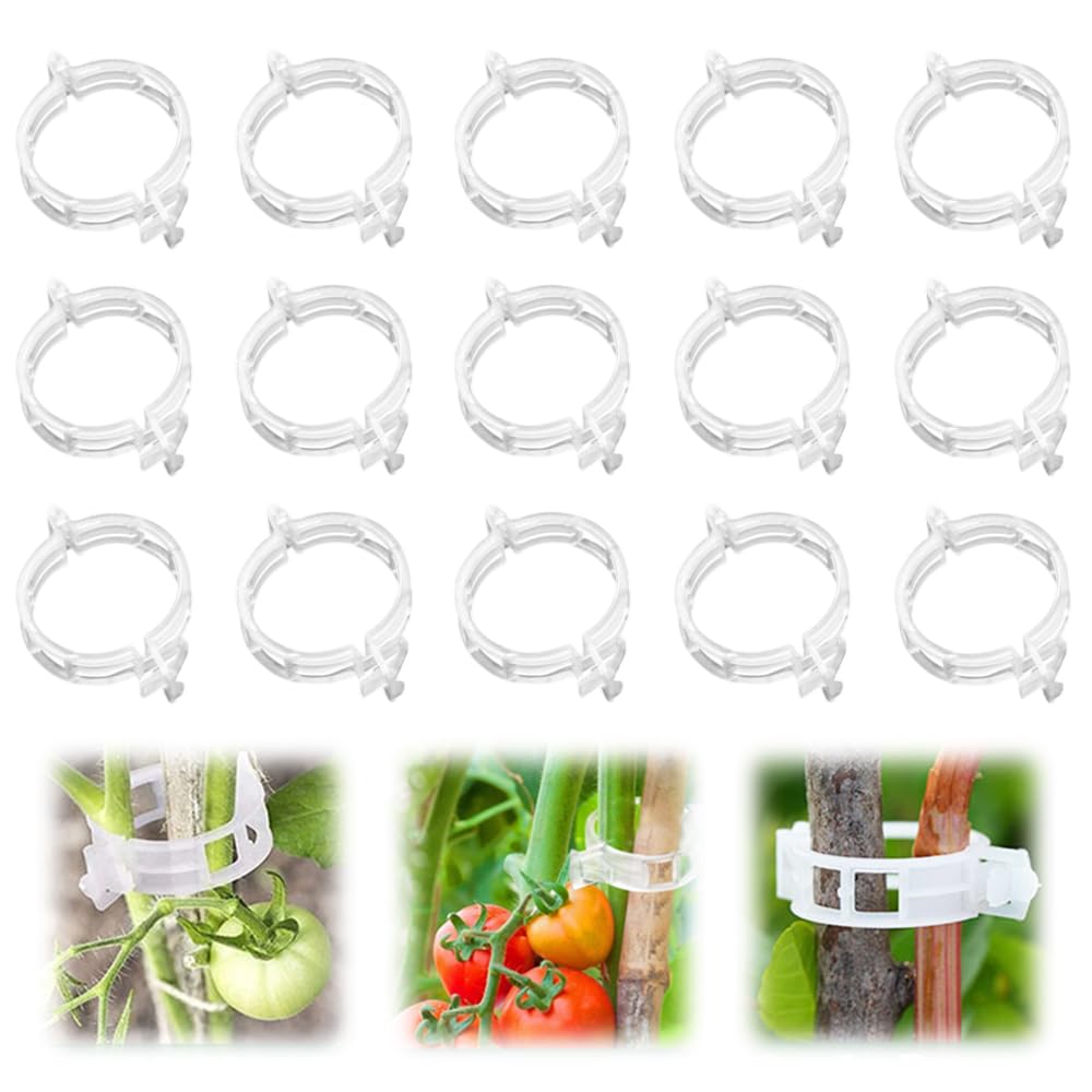 Secured Plastic Plant Clip, 2025 New Garden Plant Support Clips for Climbing Plants, Plastic Trellis Clips Tomato Grape Vine Vegetables Plant Fixing