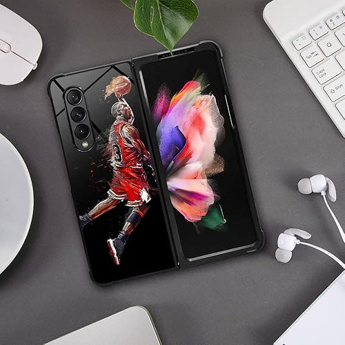 Miniatura 4 de Funda compatible con Galaxy Z fold 3 5G, Jugador de baloncesto 38 Galaxy Z Fold 3 5G, patrón para niños y hombres, funda de TPU suave a prueba de