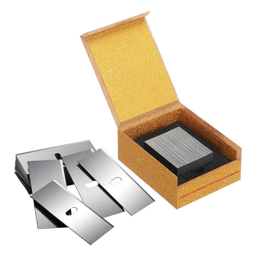 Yarryuter 100 Pcs Replacement Mat Blades Stainless Steel Mat Cutter Blade for Framing