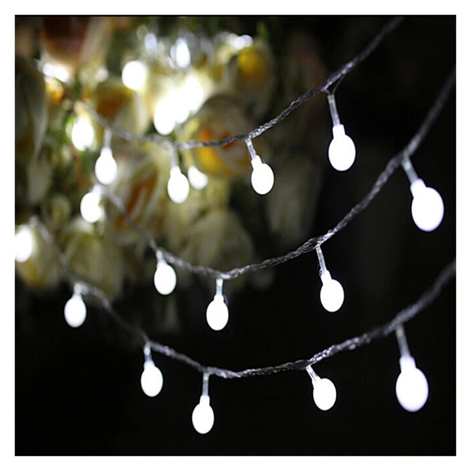 Weihnachtsdeko Feenhafte Girlande LED Kugelschnur Lichter Wasserdicht Für Weihnachtsbaum Hochzeit Home Indoor Dekoration Batteriebetrieben Lichterkette Innen