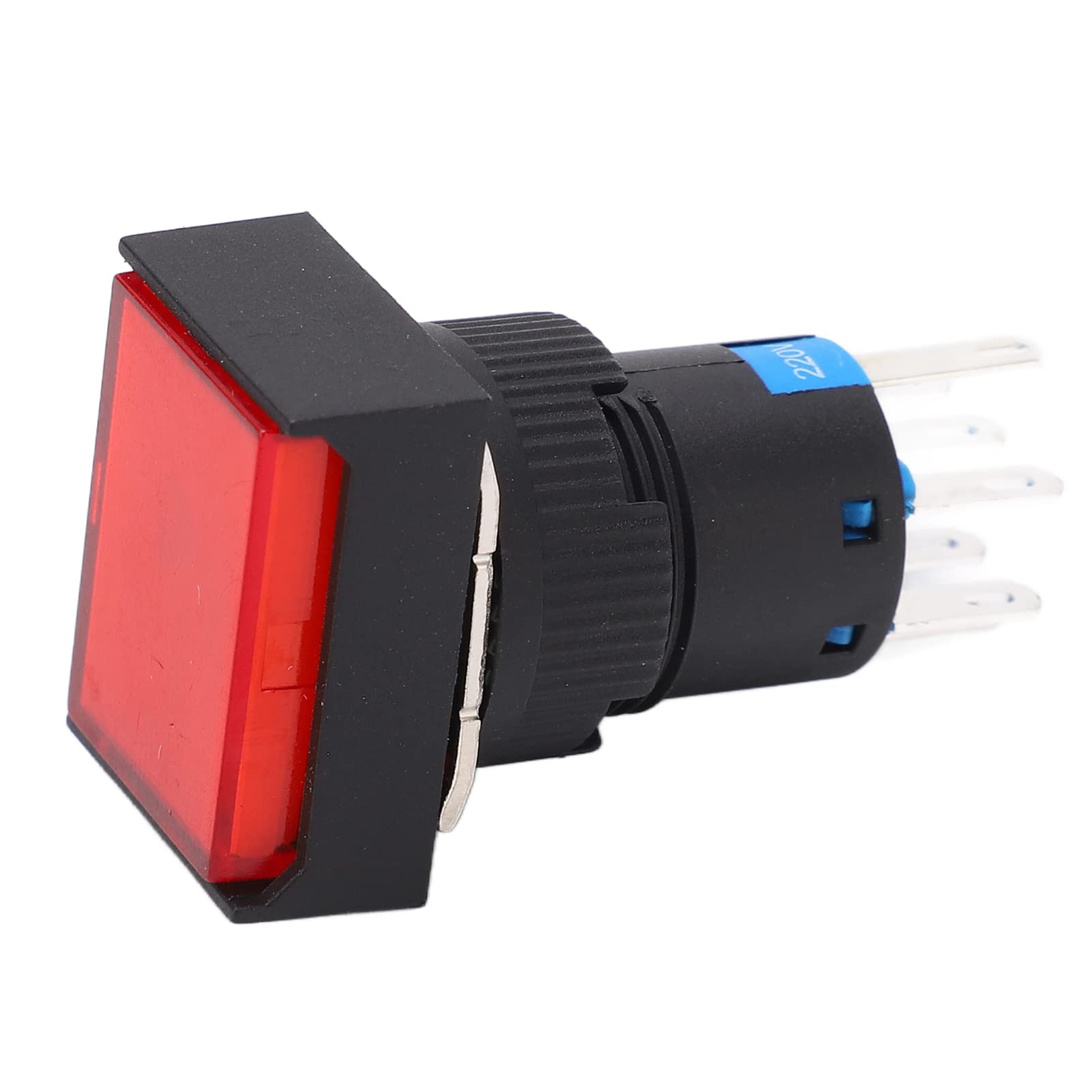 Hyuduo Interruptor de Pulsador Industrial, Botón con Luz Indicadora,