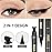 evpct 2Pcs Black Eyeliner and Wing Stamp Set Big Small Winged Eyeliners Stamps Cat Eye Liner Stamp Stencils Tool for Women All Eye Shapes Waterproof delineador de ojos a prueba de agua contra el agua
