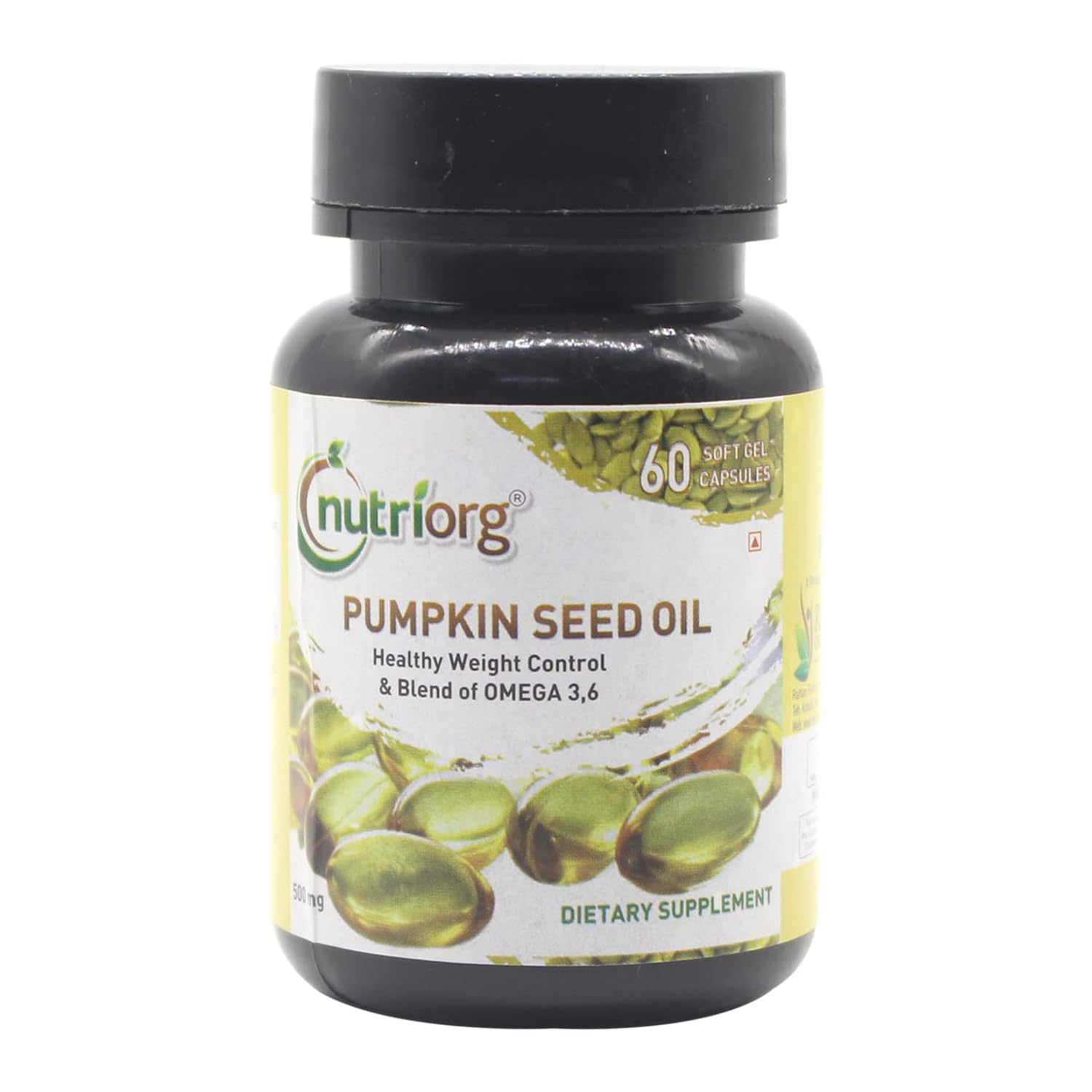 Nutriorg Pumpkin Seed Oil Soft Gel 60 Capsules Bottle