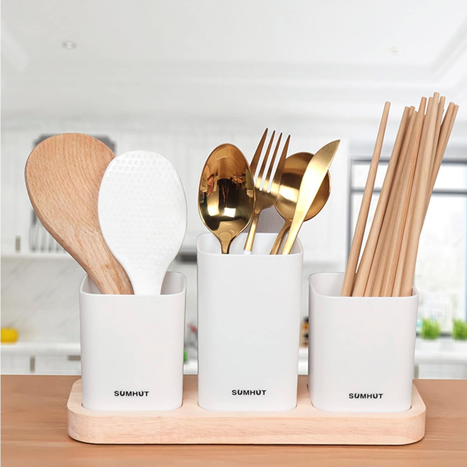 Jaugufiy Cutlery Drying Rack Holder Utensil Drying Rack