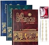 Biblia Catolica Latinoamericana Letra Grande Edicion Cartone en Español con Señalador Biblico - The Latin American Catholic Bible Spanish Edition with Bookmarks (Assorted)
