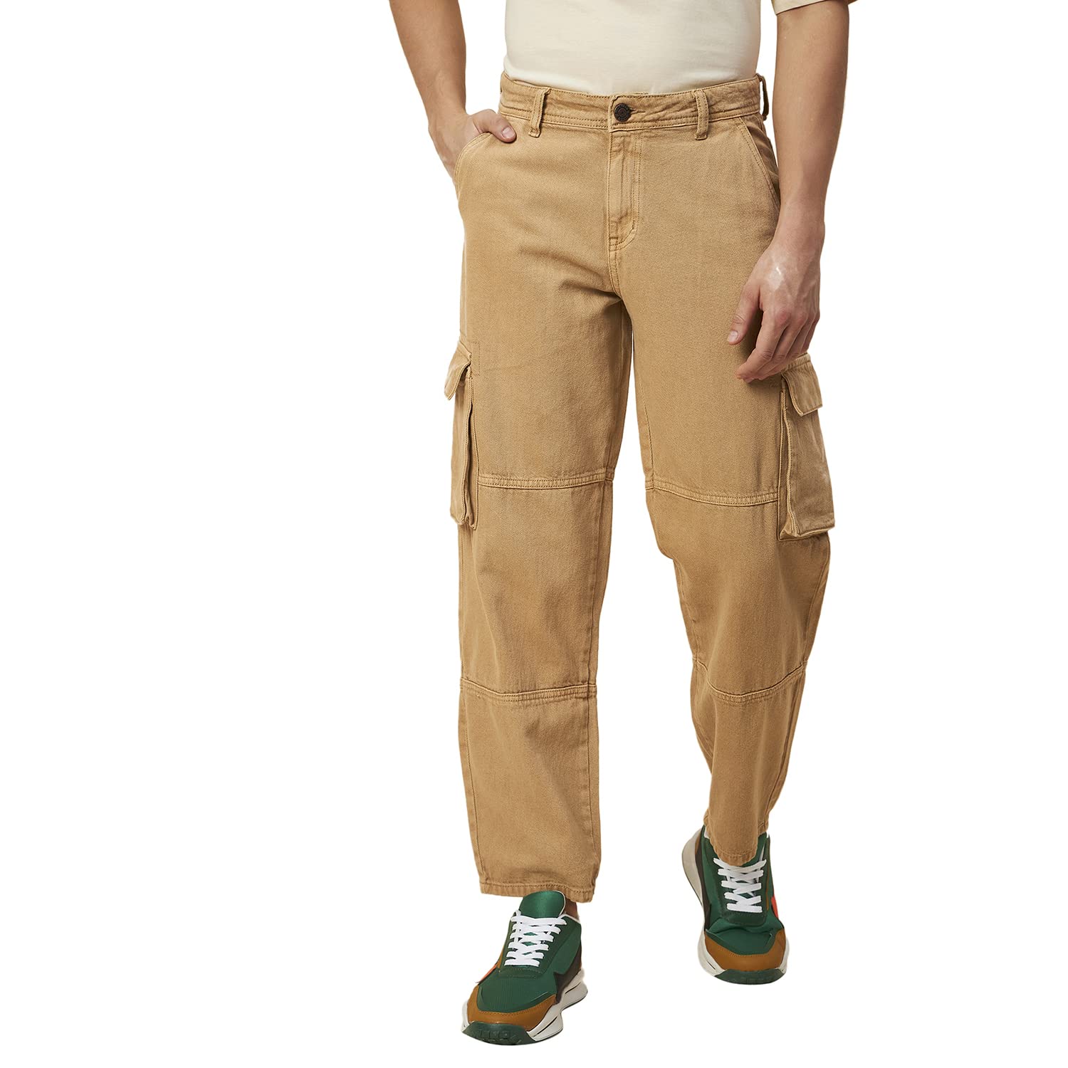 HIGH STARMen's Mid Rise Regular Fit Stretchable Jeans