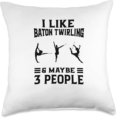 I Like Baton Twirling Twirler Majorettes - Almohada de 18 x 18 pulgadas, multicolor