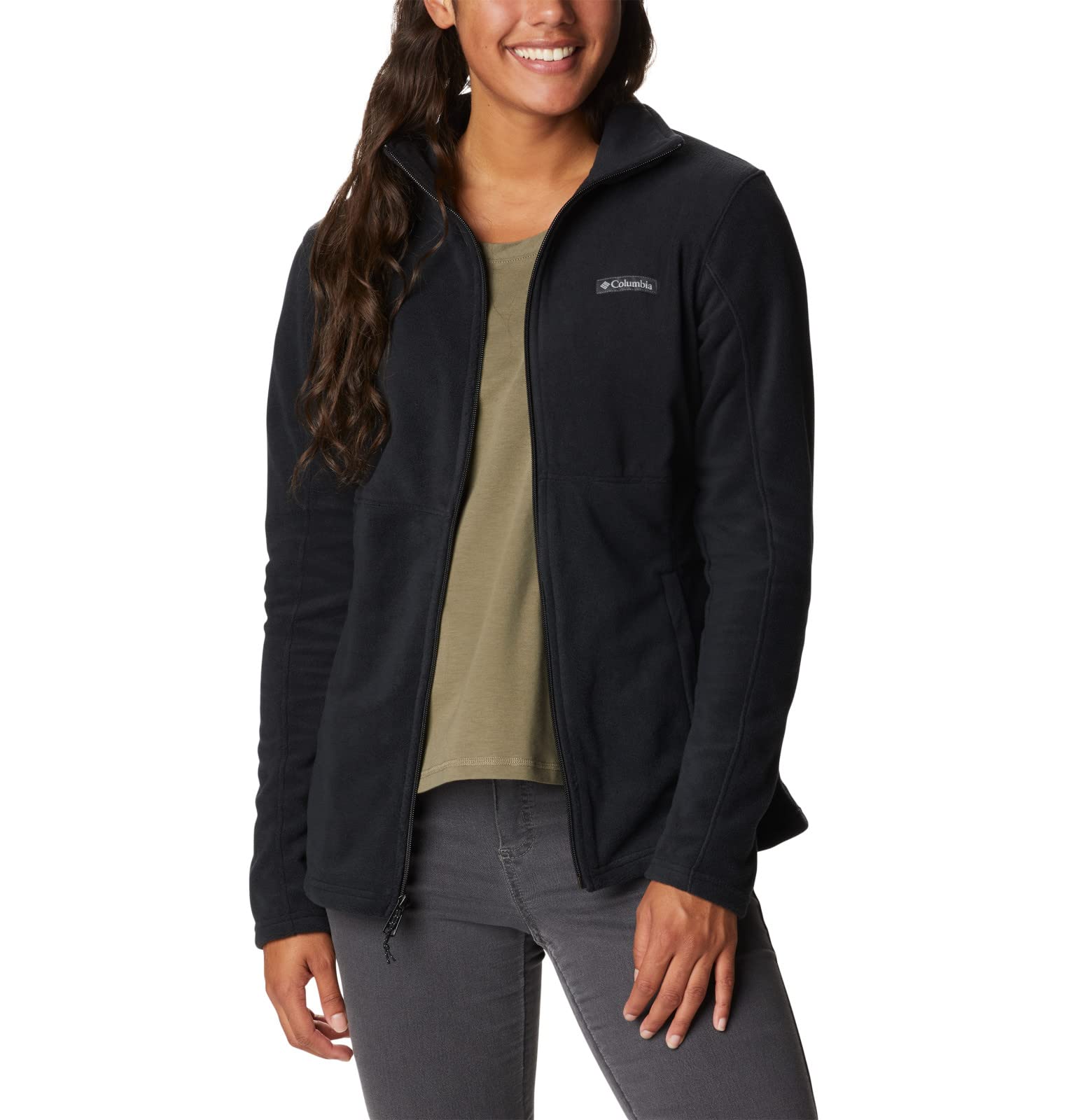Columbia Basin Trail III Full Zip Fleece 1938041010, Womens Fleece Sweater, Black, M EU